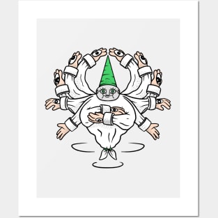 Whimsical Elf Green Hat Guy - Biblically Accurate Tiktok Posters and Art